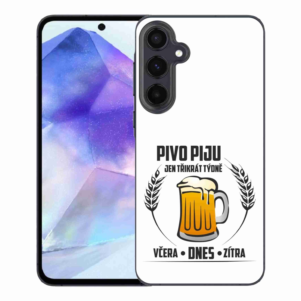 Gél borítás mmCase Samsung Galaxy A55 5G - sör motívum fehér háttérrel