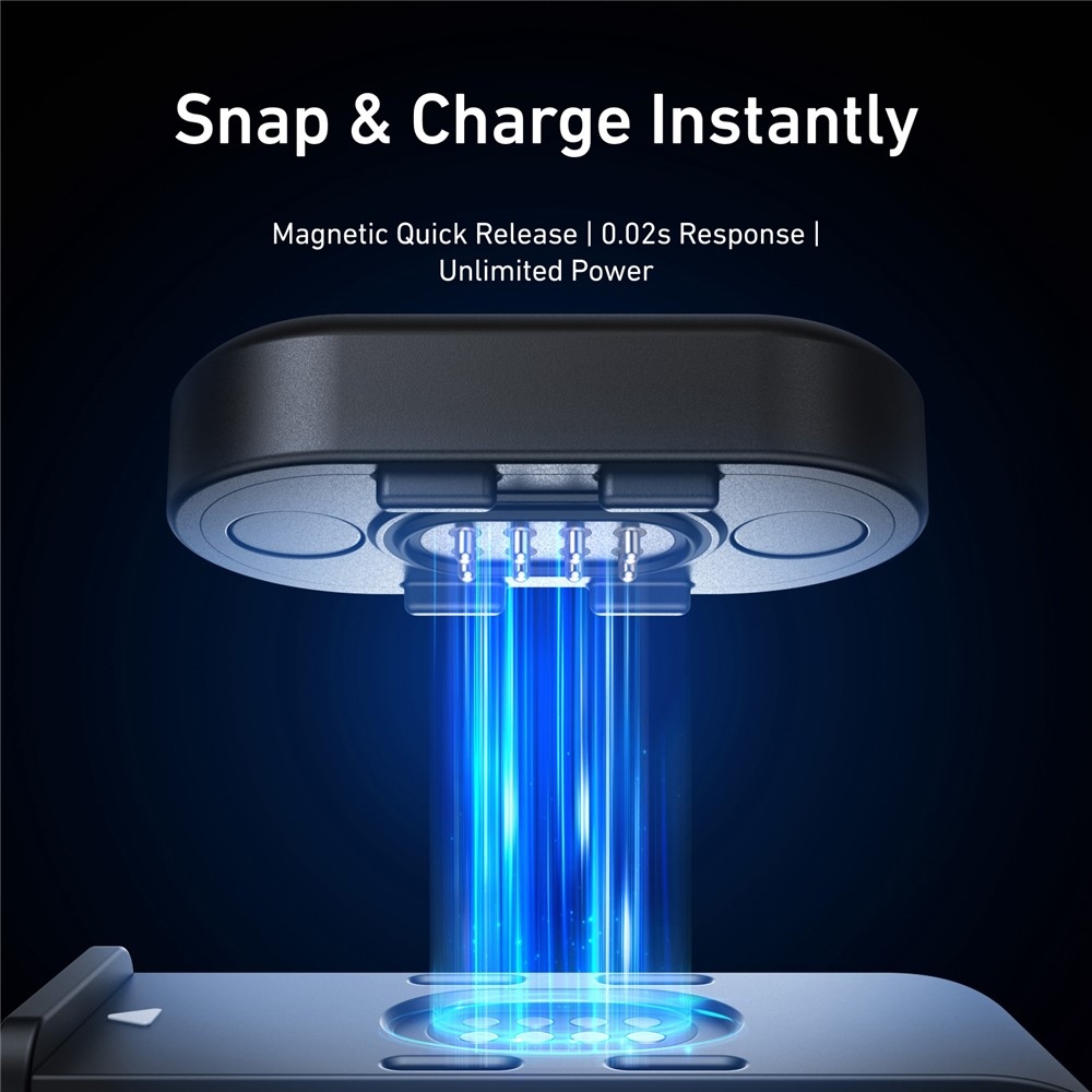 TELESIN Mágneses Töltőkábel Oldalsó Kupakkal GoPro Hero 13/12/11/10/9 kamerákhoz