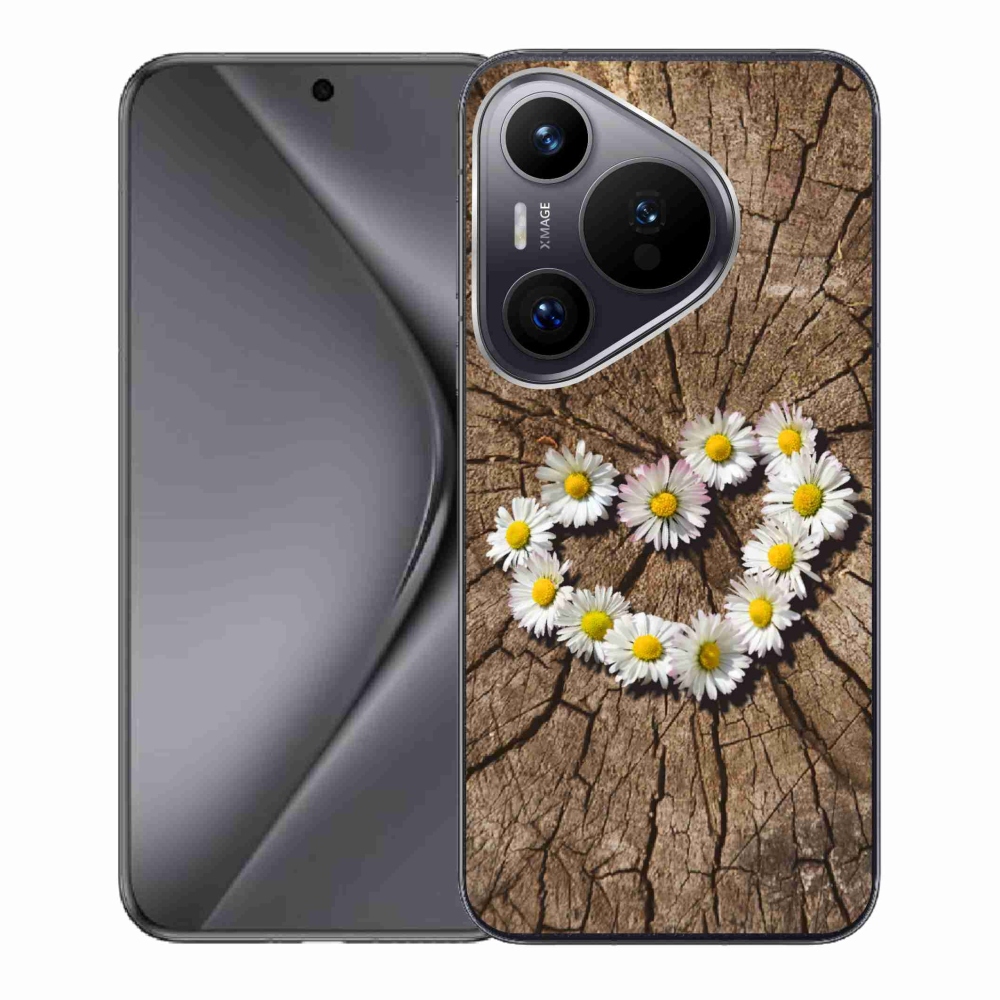 Zselés borító mmCase a Huawei Pura 70 készülékhez - százszorszépek szíve