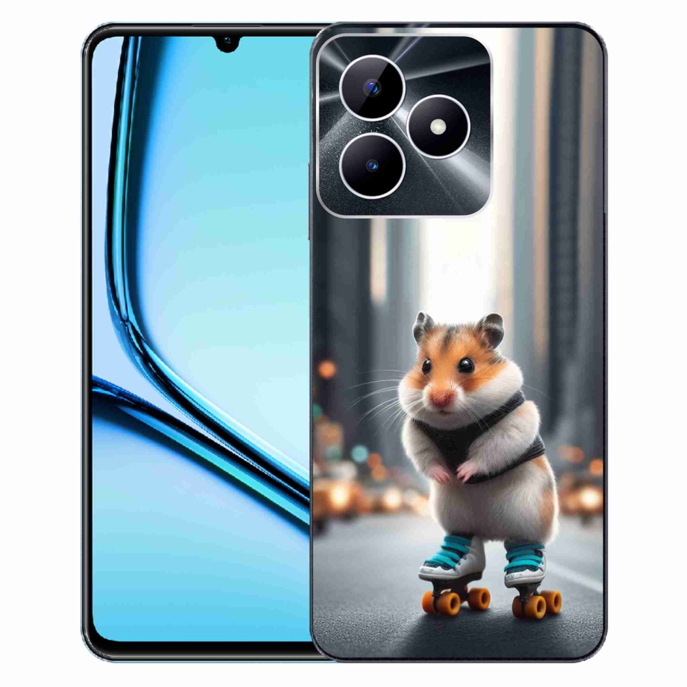 Zselés borítás mmCase a Realme Note 50 készülékhez - hörcsög a korcsolyán