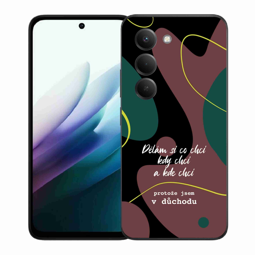 Gél borító mmCase a Xiaomi Redmi 15 4G/5G (171mm) - vicces szöveg 10 fekete háttérrel