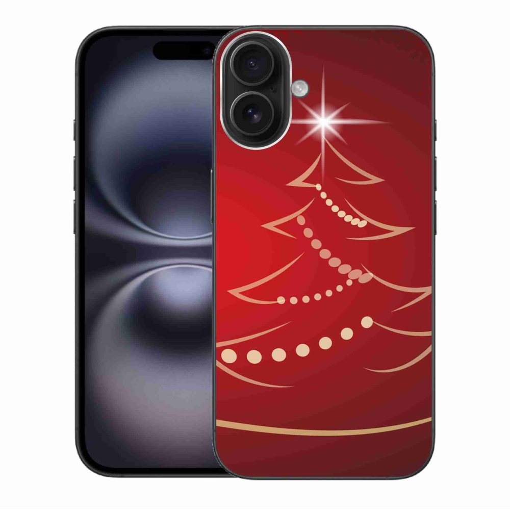 Gél borítás mmCase iPhone 16 Plus készülékhez - karácsonyfa karikatúra