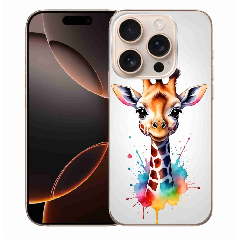 Zselés borítás mmCase iPhone 16 Pro Max készülékhez - zsiráf 1