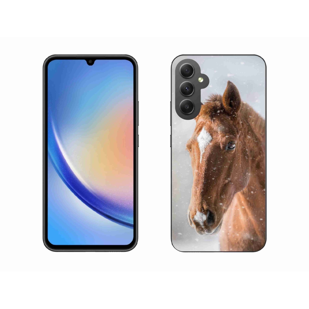 Zselés borítás mmCase Samsung Galaxy A34 5G - barna ló 2