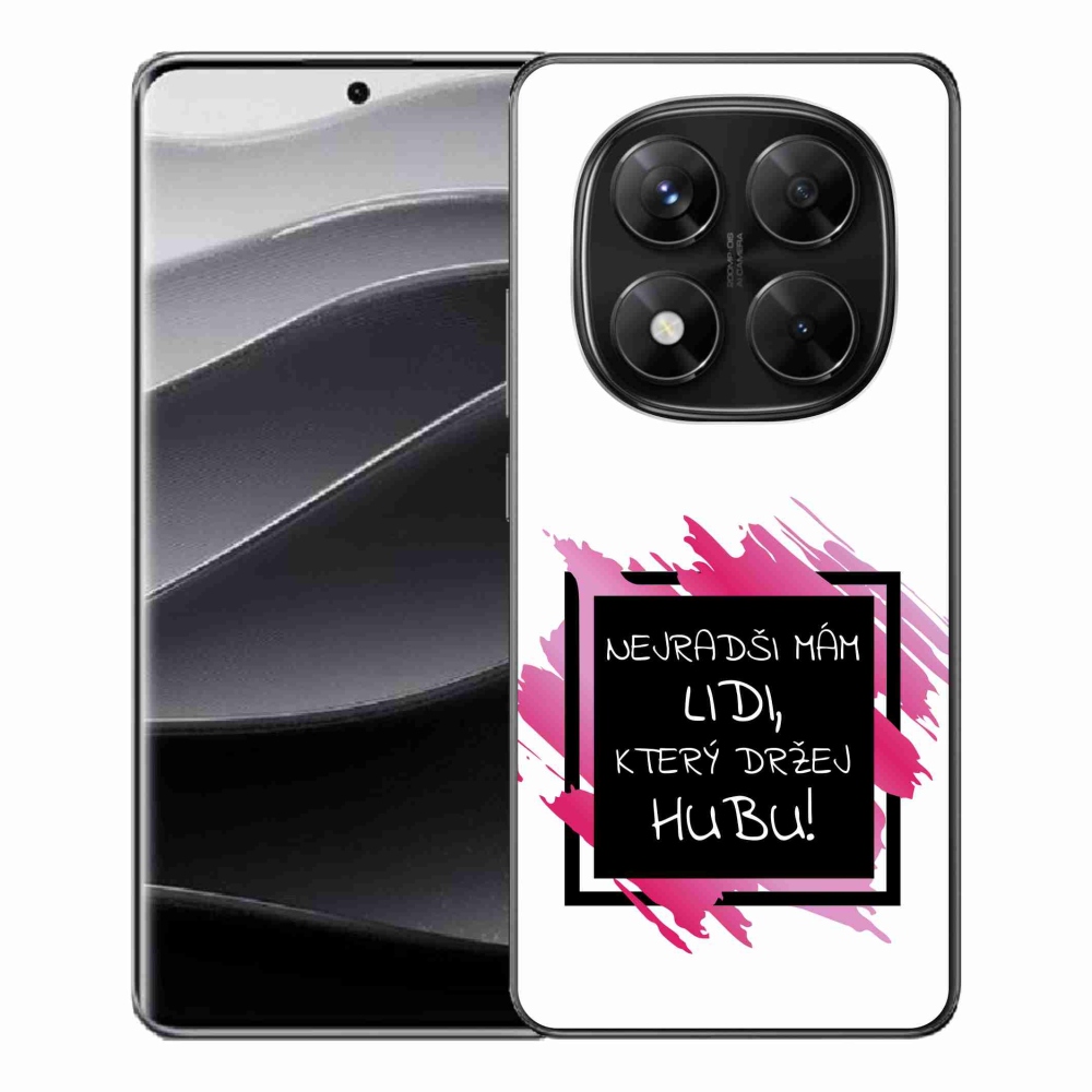 Gél borító mmCase a Xiaomi Redmi Note 14 Pro 5G/Poco X7 5G számára - vicces szöveg 7 fekete-fehér háttérrel