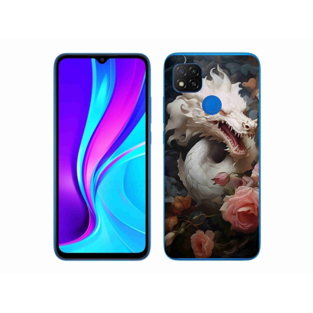 Gél borítás mmCase a Xiaomi Redmi 9C-hez - fehér sárkány