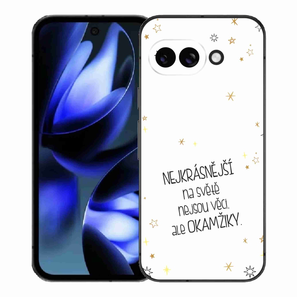 Gél borító mmCase a Google Pixel 9a - Idézet 4 fehér háttérrel