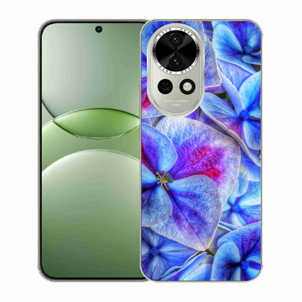 Gél védőhuzat mmCase a Huawei Nova 13 5G készülékhez - kék virágok 1