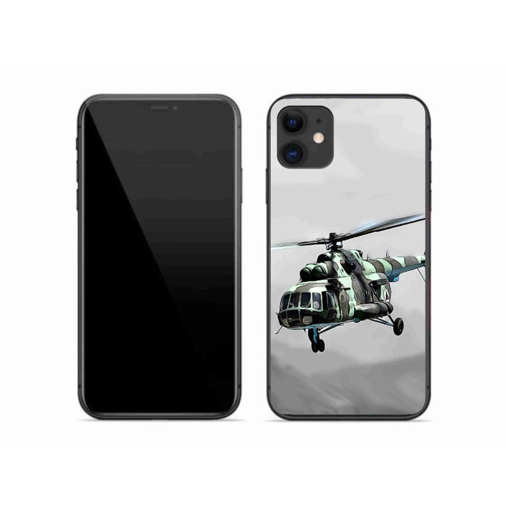 Zselés borítás mmCase iPhone 11 készülékhez - katonai helikopter