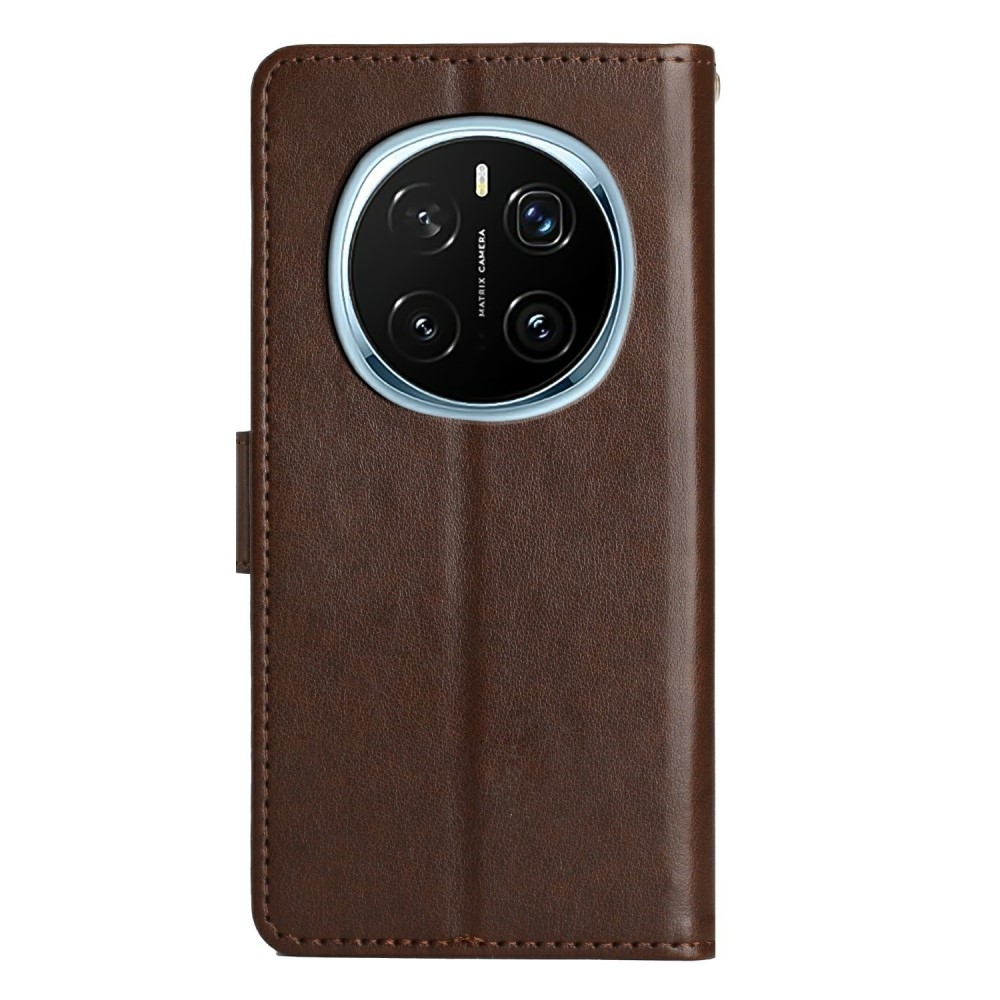 Virágok könyvtáska Honor Magic 7 Pro 5G - barna