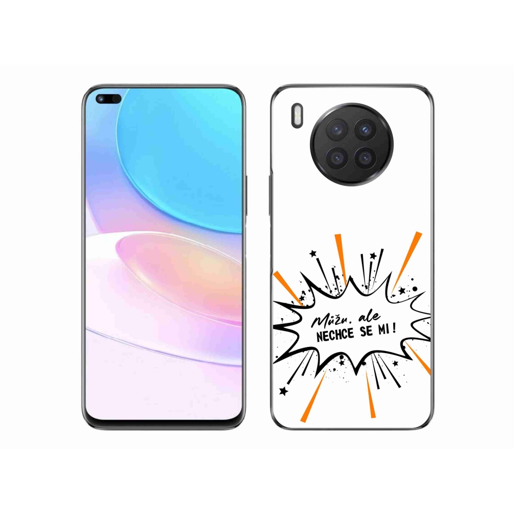 Gél borító mmCase a Honor 50 Lite készülékhez - vicces szöveg 11 fehér háttér