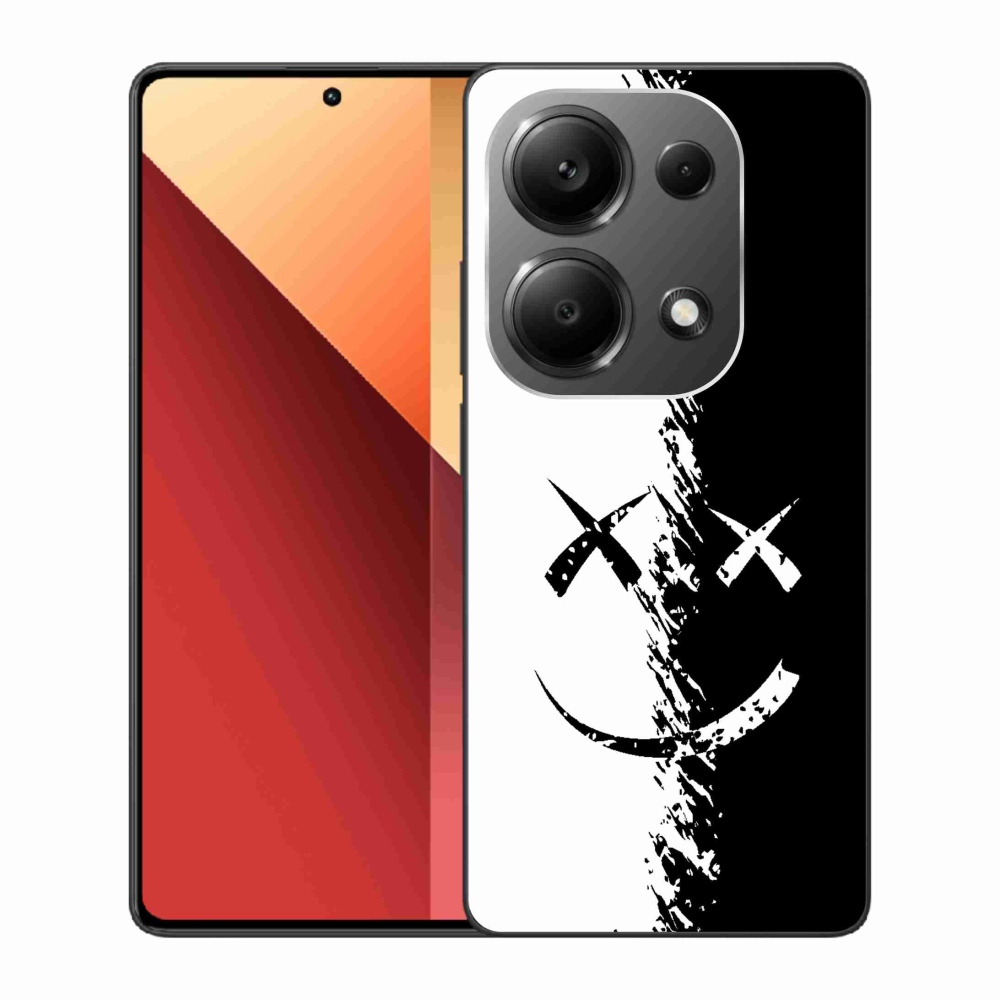 Gél borítás mmCase a Xiaomi Redmi Note 13 Pro 4G/Poco M6 Pro számára - fekete és fehér mosolygó