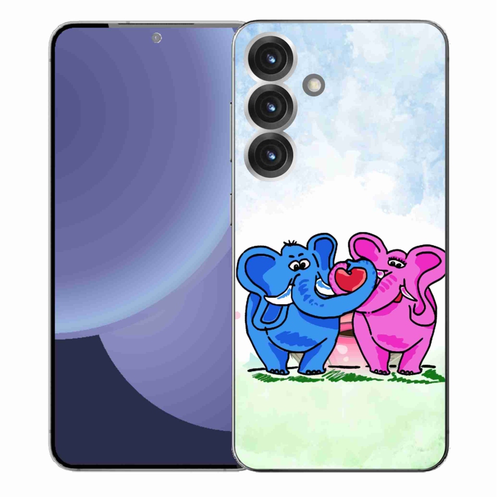 Gél borítás mmCase Samsung Galaxy S25+ készülékhez - szerelmes elefántok