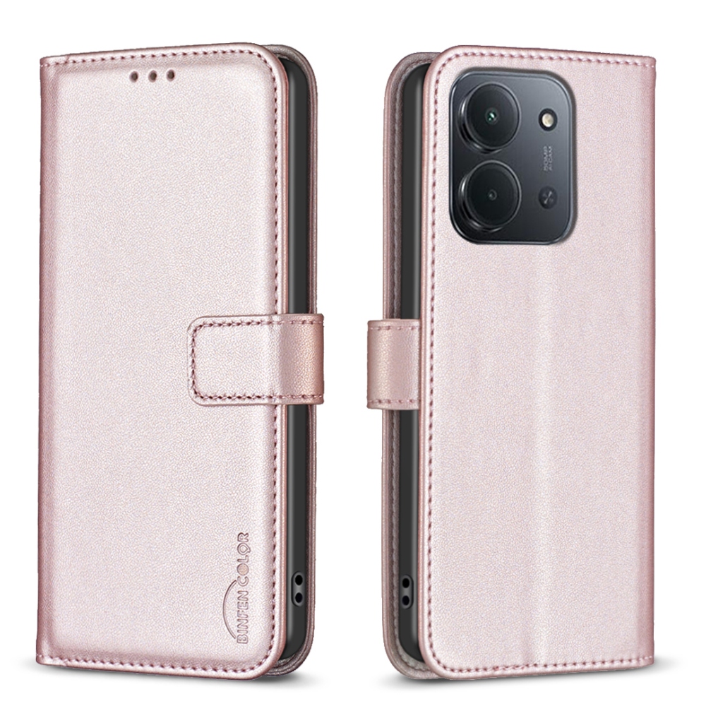 BNF könyv tok Xiaomi Redmi 15C 4G/5G (173mm) - rózsa arany