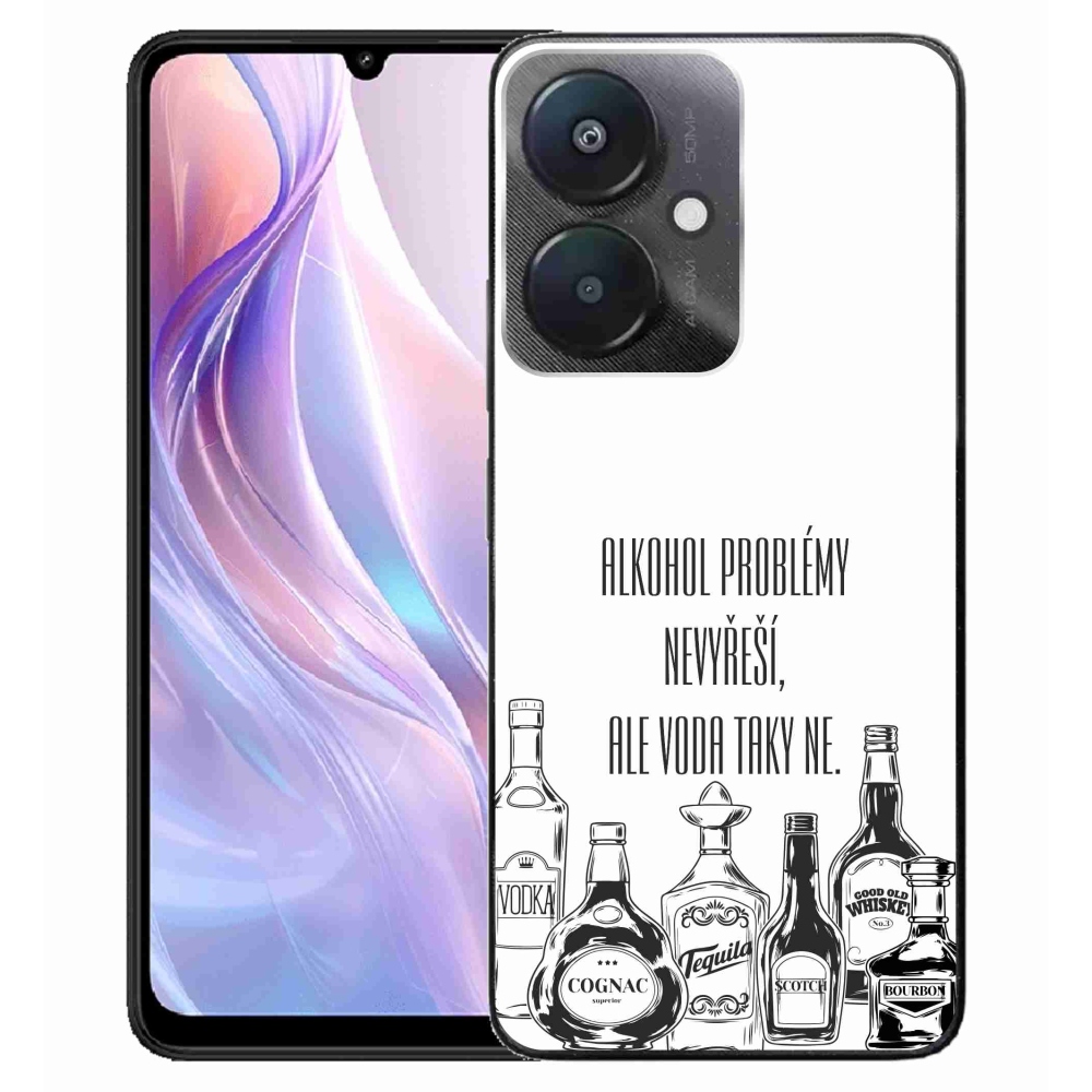 Gél borító mmCase a Xiaomi Redmi 13C 5G-hez - vicces szöveg fehér háttérrel