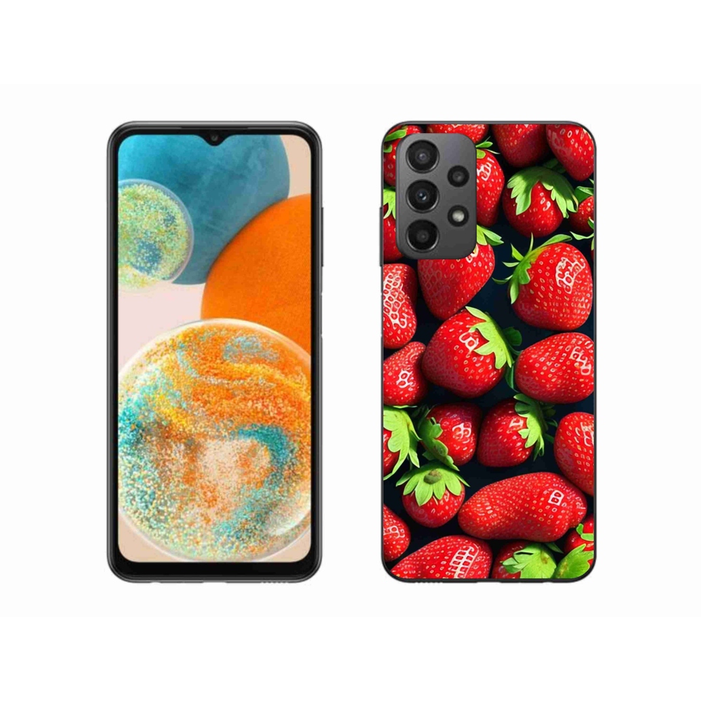 Gél védőhuzat mmCase Samsung Galaxy A23 4G/5G készülékhez - eper