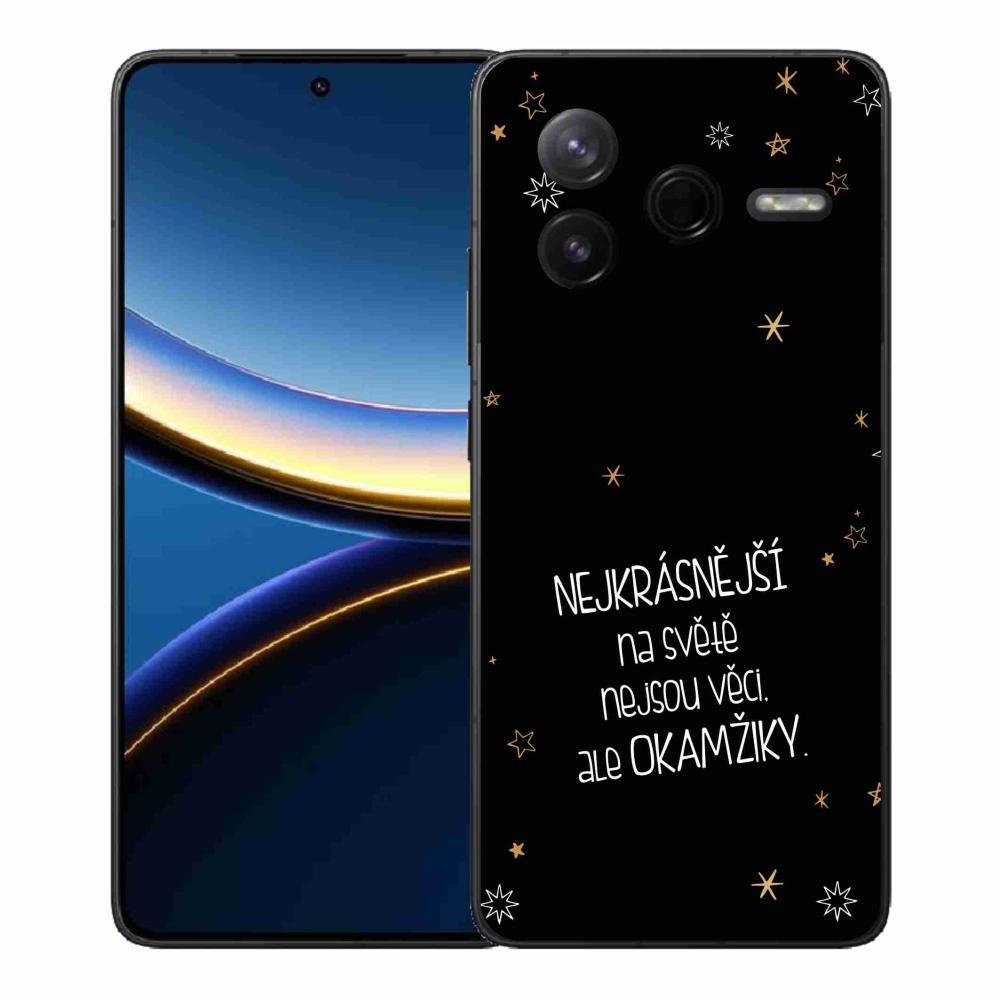 Gél borítás mmCase a Xiaomi Poco F7 Pro számára - idézem 4 fekete háttér