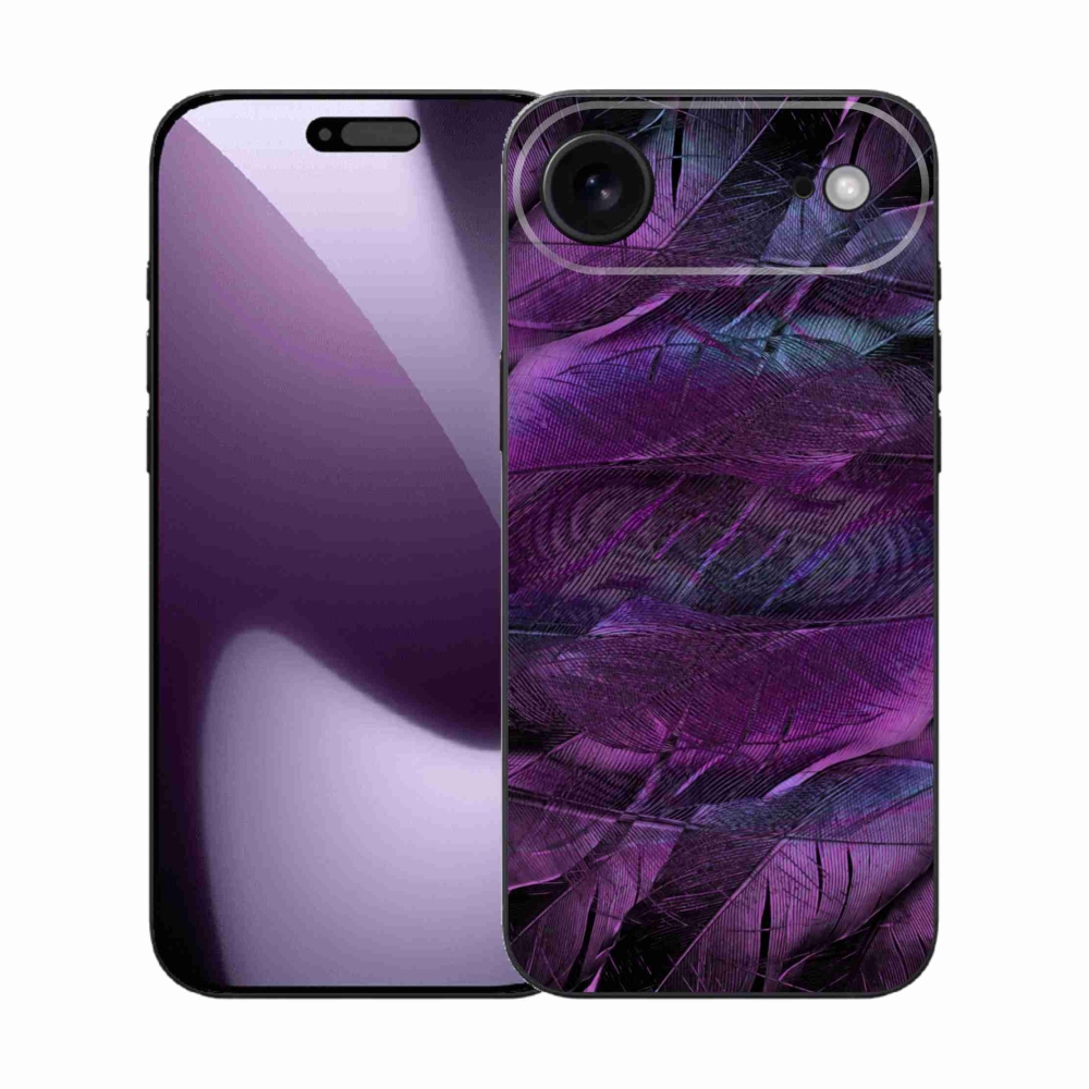 Zselés borítás mmCase iPhone 17 Air készülékhez - lila tollak