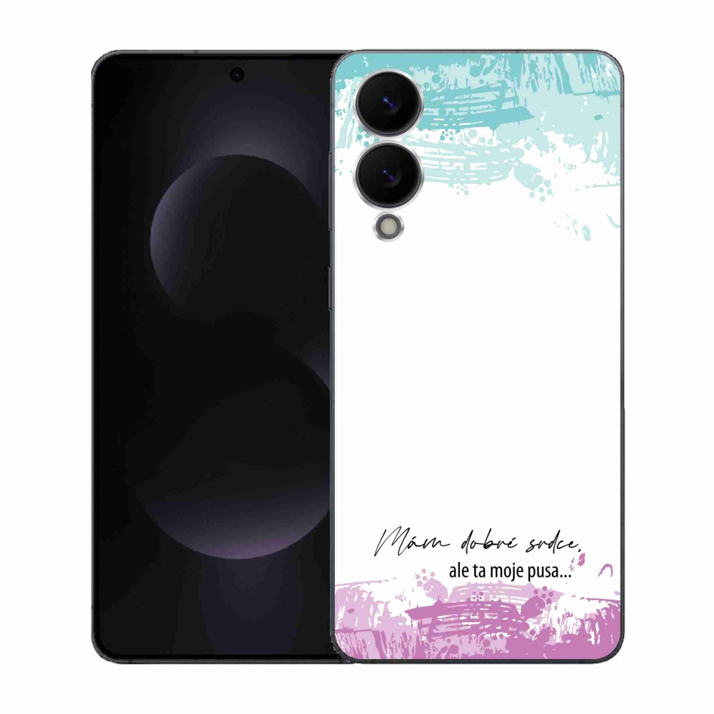 Gél borító mmCase Samsung Galaxy S25 Edge készülékhez - vicces szöveg 3 fehér háttér