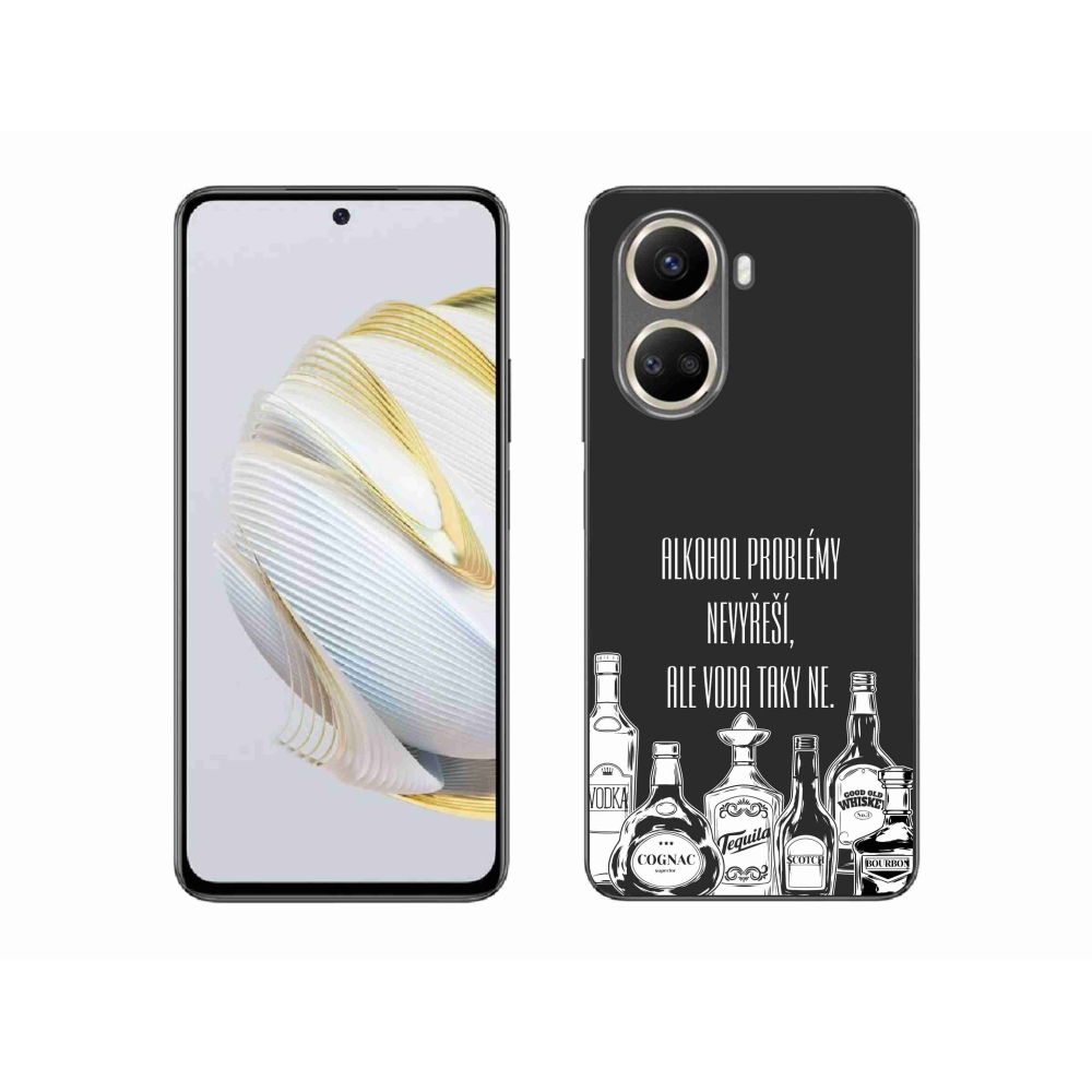 Gél borító mmCase a Huawei Nova 10 SE-hez - vicces szöveg fekete háttérrel