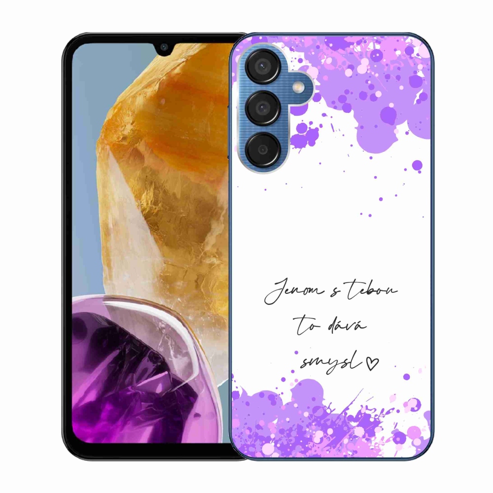 Gél borító mmCase Samsung Galaxy M15 5G - szerelem szöveg fehér háttérrel