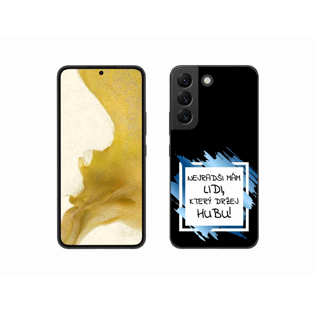 Gél borító mmCase Samsung Galaxy S22 5G - vicces szöveg 7 fehér és fekete háttérrel