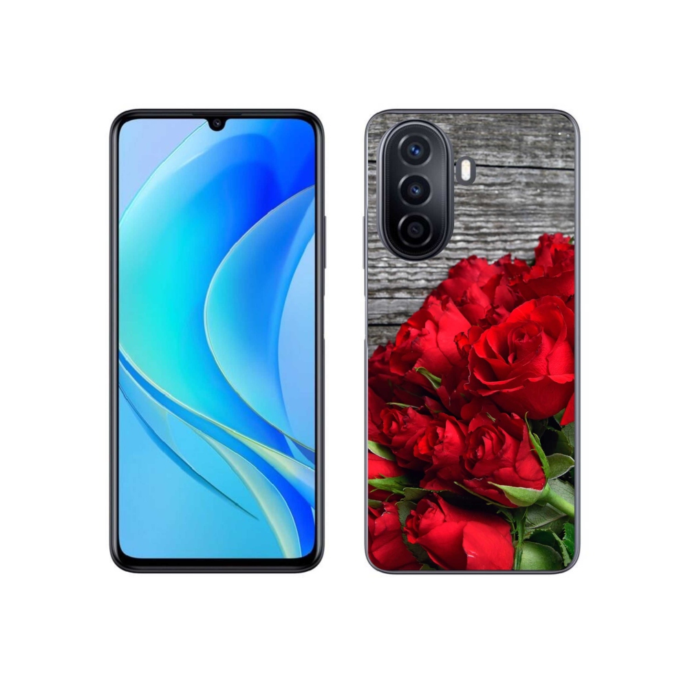 Gél borítás mmCase a Huawei Nova Y70 készülékhez - piros rózsa