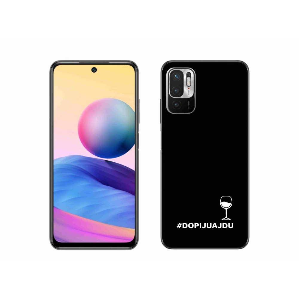 Gél borítás mmCase a Xiaomi Redmi Note 10 5G-hez - bor motívum fekete háttérrel