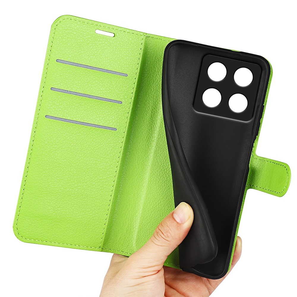 Litchi könyv tok a Xiaomi 14T Pro-hoz - zöld