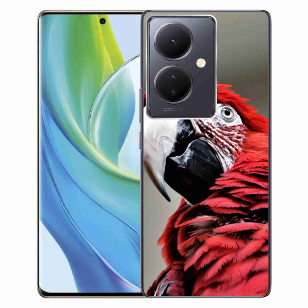 Gél tok mmCase a Vivo V29 Lite 5G-hez - papagáj ara piros