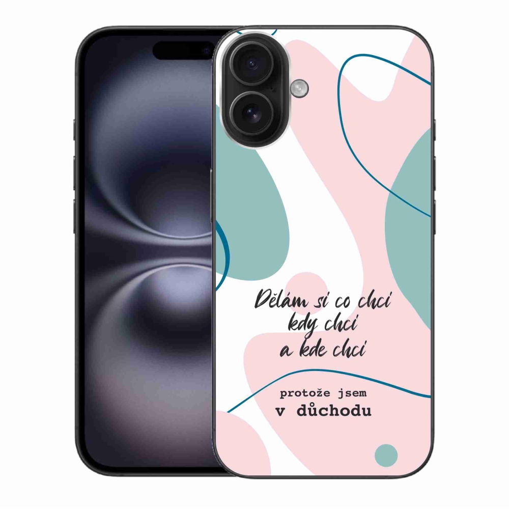 Gél borítás mmCase iPhone 16 Plus készülékhez - vicces szöveg 10 fehér háttér