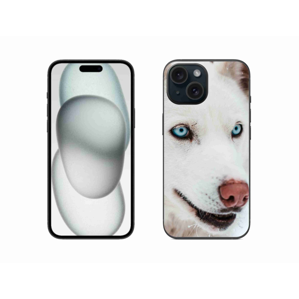 Gél tok mmCase iPhone 15 készülékhez - kutyaszemmel nézve