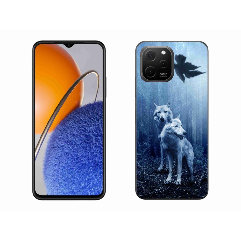 Gél borítás mmCase a Huawei Nova Y61-hez - farkasok az erdőben