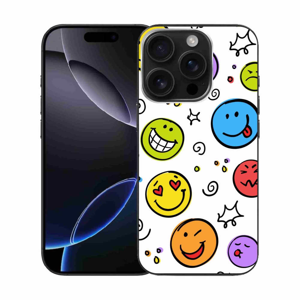 Zselés borítás mmCase iPhone 16 Pro készülékhez - smiley-k