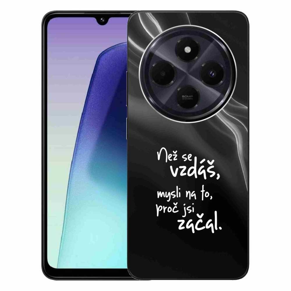 Gél borítás mmCase a Xiaomi Redmi 14C/Poco C75 számára - idézet 2 fekete háttér