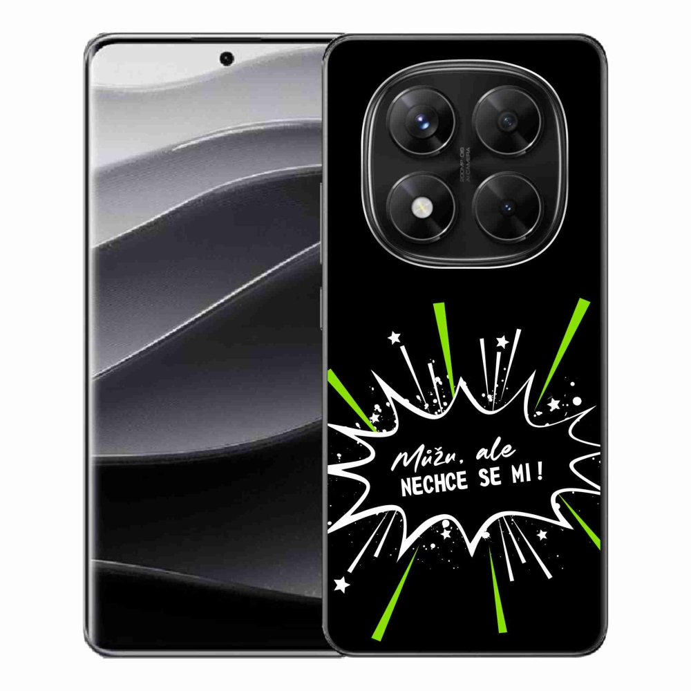 Gél borító mmCase a Xiaomi Redmi Note 14 Pro 5G/Poco X7 5G számára - vicces szöveg 11 fekete háttér