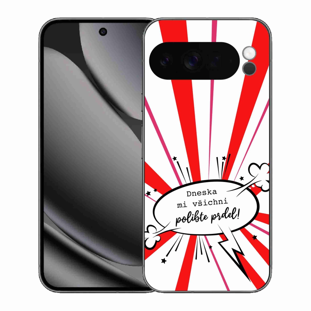 Gél borító mmCase a Google Pixel 10 Pro XL-hez - vicces szöveg 15 fehér háttérrel