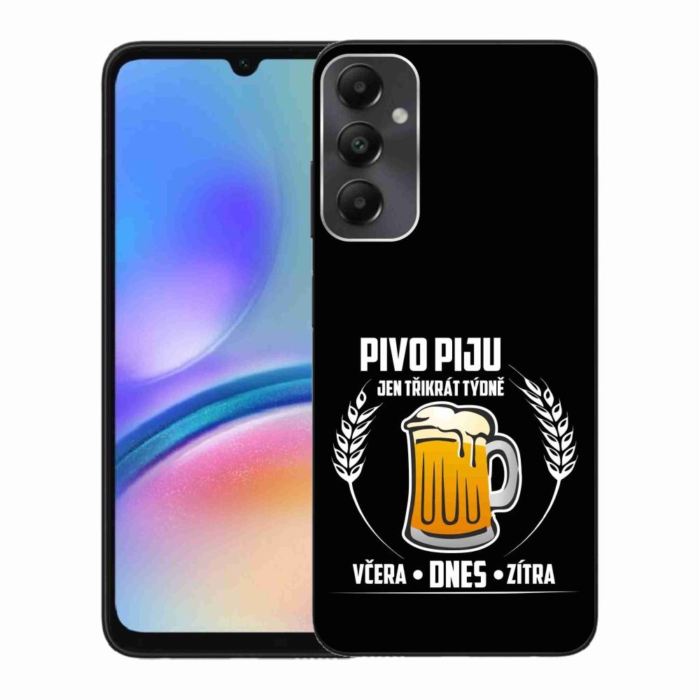 Gél borítás mmCase Samsung Galaxy A05s készülékhez - sör motívum fekete háttér