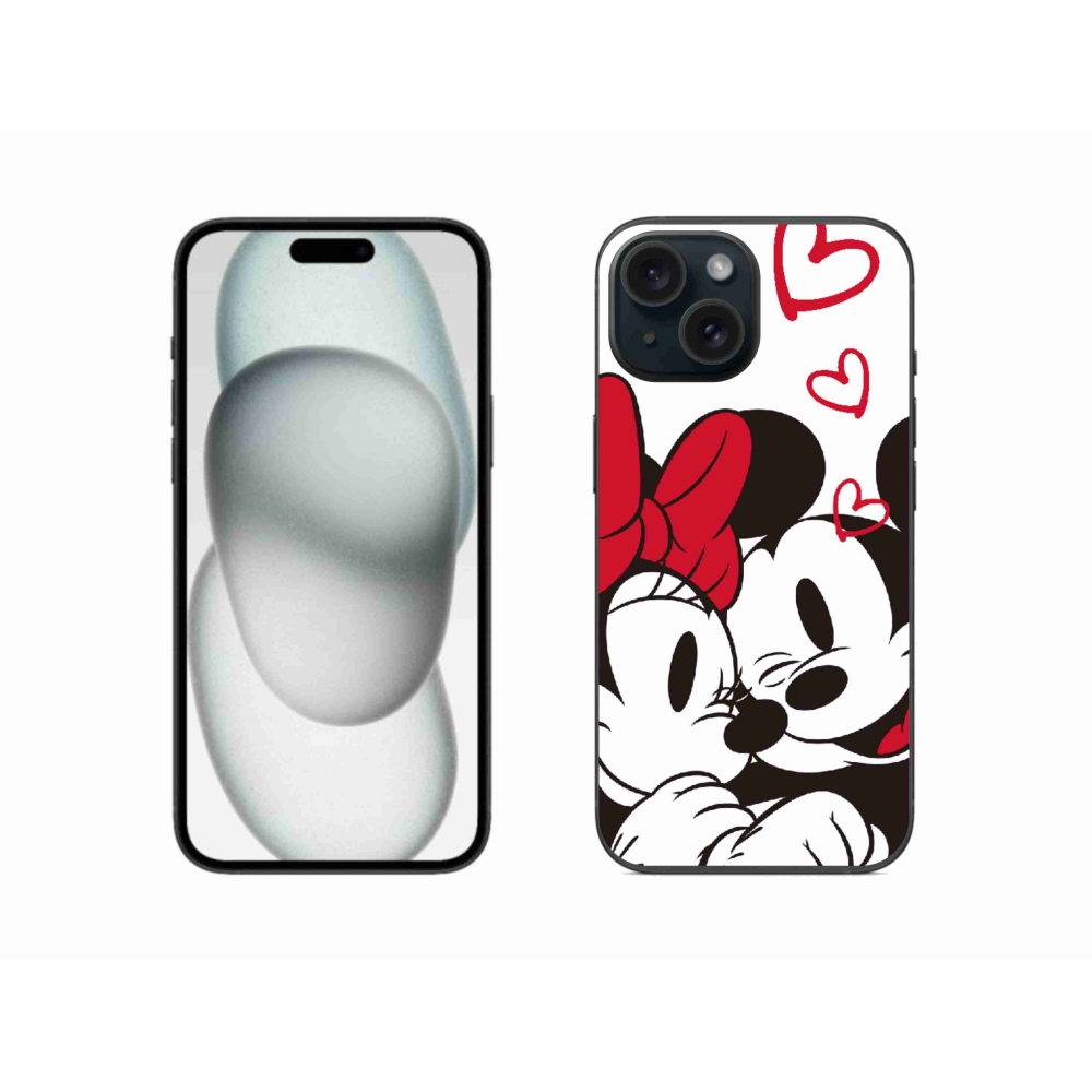Zselés borítás mmCase iPhone 15 készülékhez - minnie és mickey
