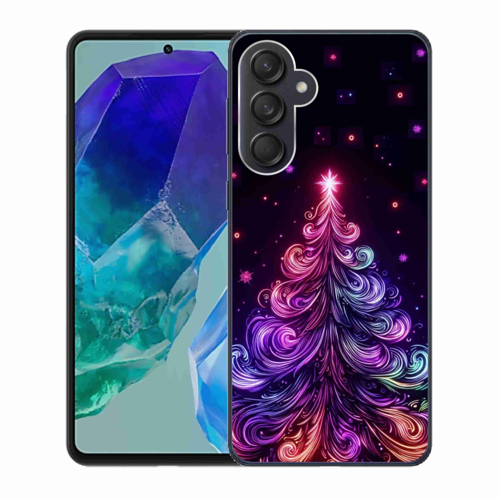 Gél borító mmCase Samsung Galaxy M55 5G - neon karácsonyfa 1