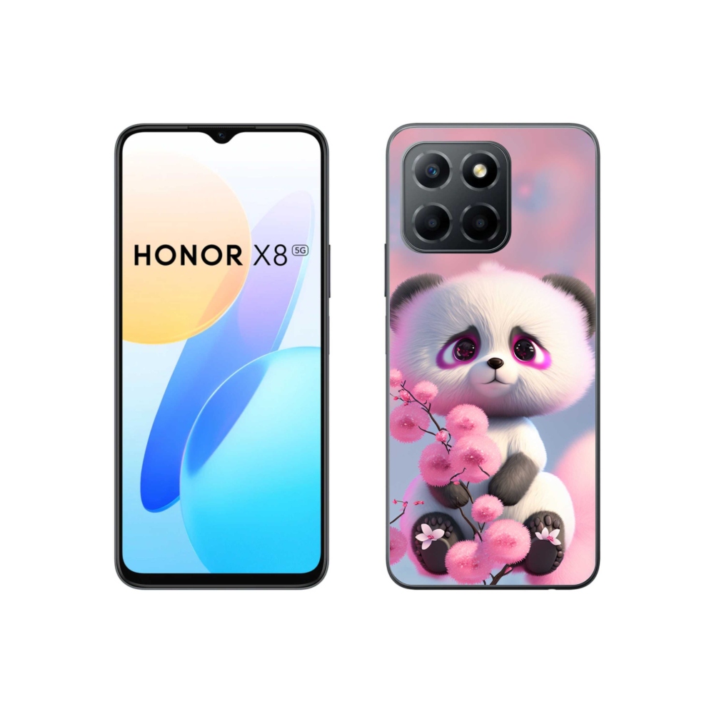 Gél borítás mmCase a Honor X8 5G/70 Lite 5G számára - aranyos panda 1