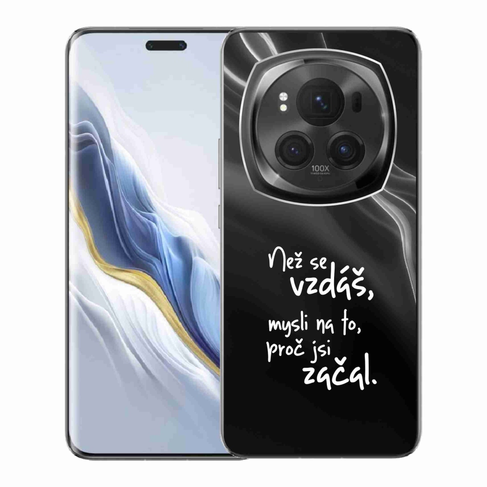 Gél borítás mmCase a Honor Magic 6 Pro 5G készülékhez - Idézet 2 fekete háttér