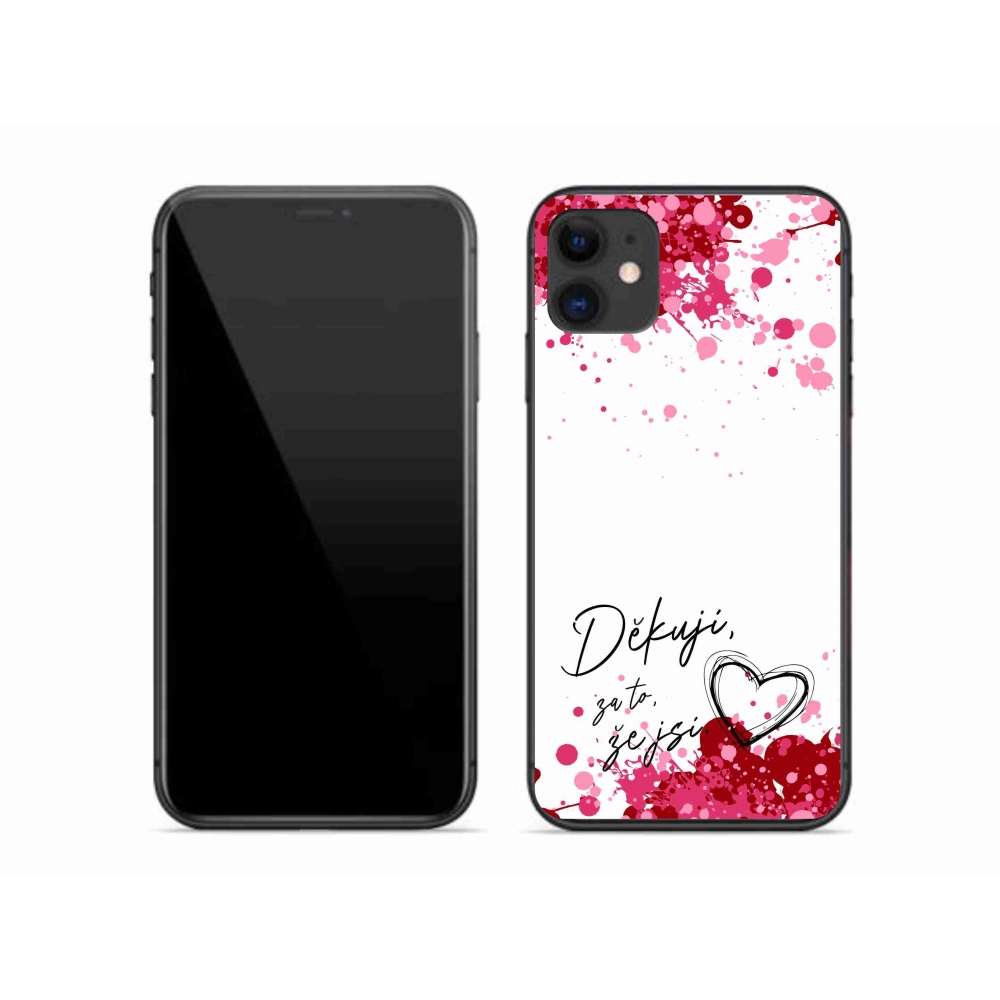 Gél borító mmCase iPhone 11 készülékhez - szerelmes szöveg 2 fehér háttér