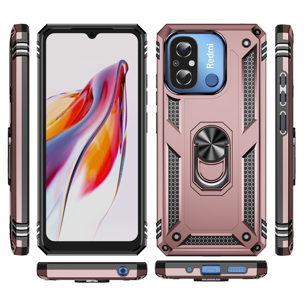 Gyűrűálló borítás Xiaomi Redmi 12C-hez - rózsaarany