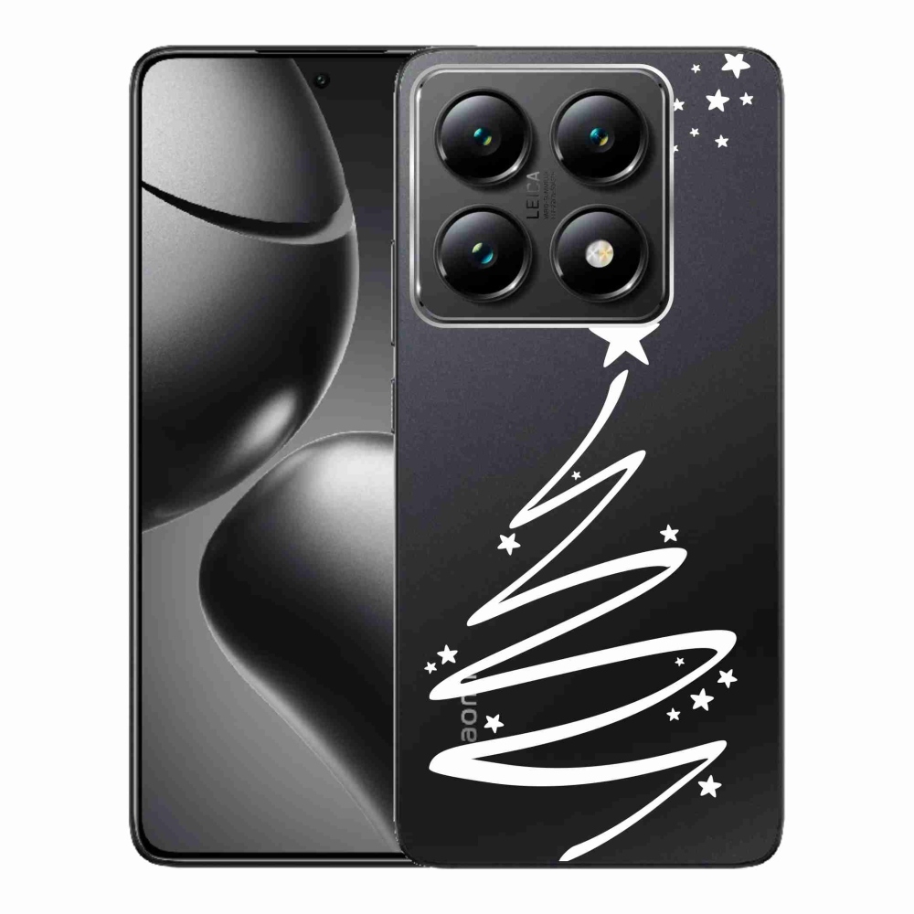 Gél borítás mmCase a Xiaomi 14T Pro számára - fehér fa átlátszó háttéren