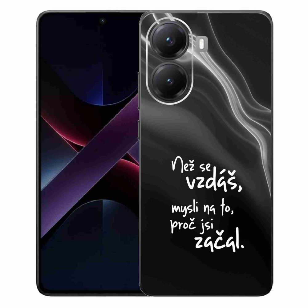 Gél borítás mmCase a Xiaomi Poco X7 Pro 5G számára - idézet 2 fekete háttér