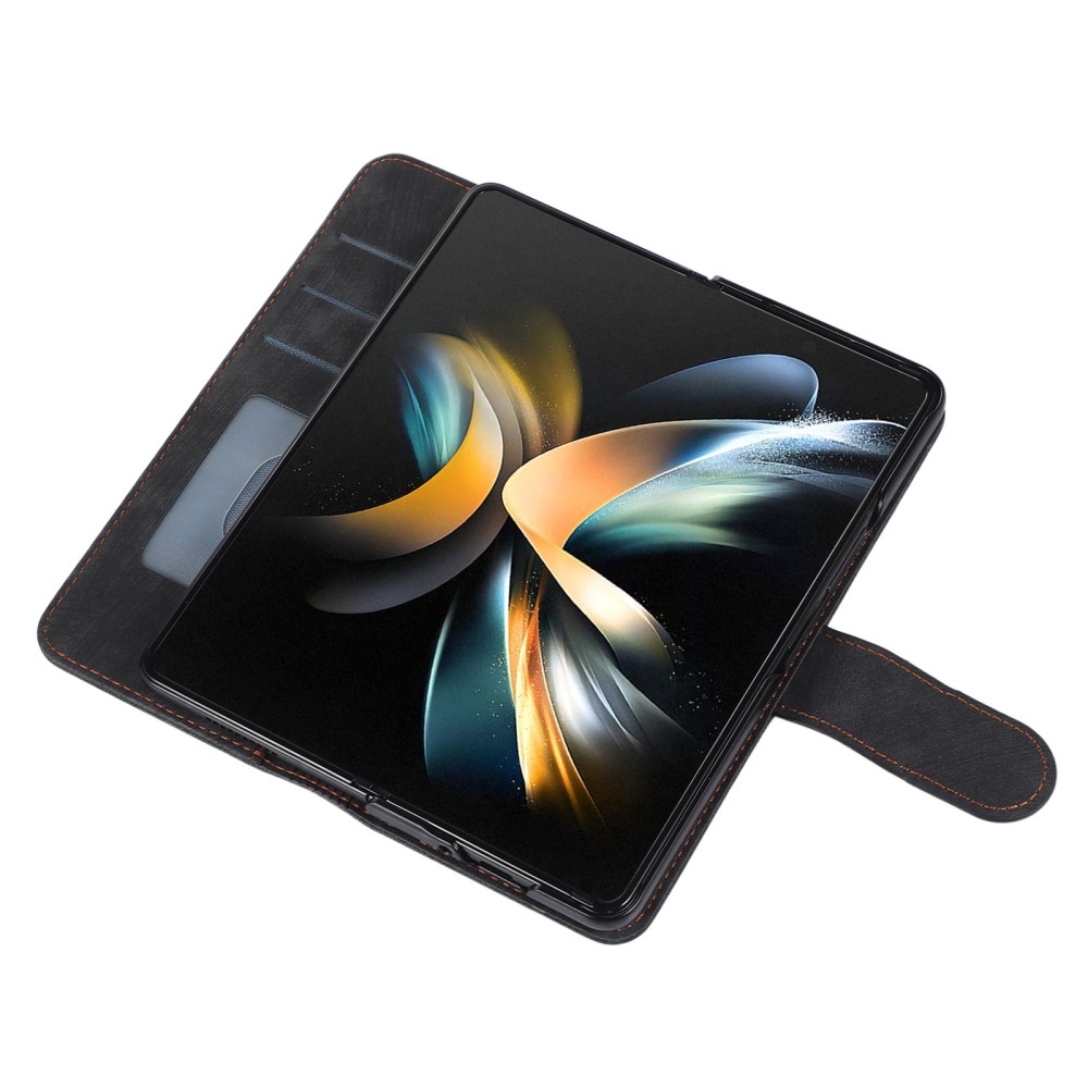 Tárcás könyvtáska Samsung Galaxy Z Fold5 5G - fekete