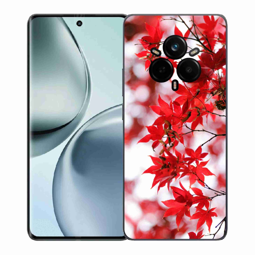 Gél borító mmCase a Realme 14 Pro 5G készülékhez - piros levelek