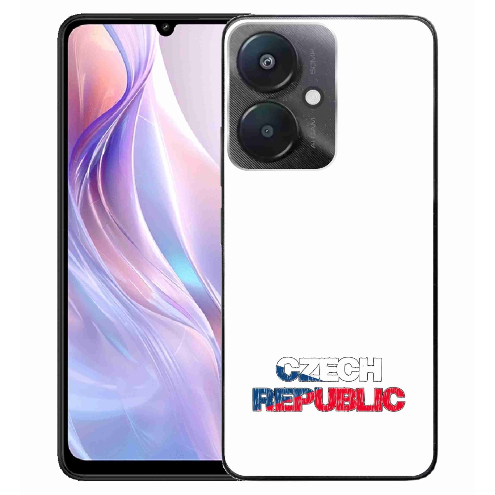 Gél borítás mmCase a Xiaomi Redmi 13C 5G - Csehország fehér háttérrel