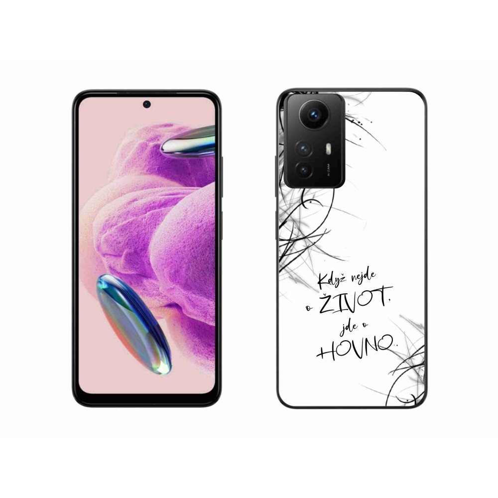 Gél borító mmCase a Xiaomi Redmi Note 12S-hez - vicces szöveg 16 fehér háttérrel
